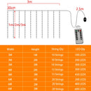 LED Garland Curtain Lights 8 Modes USB Remote Control Fairy Lights String Wedding Christmas Decor for Home Bedroom New Year Lamp