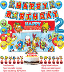 Superzings Birthday Party Supplies Balloon Banner Backdrop Tableware Cake Topper Party Decoration Baby Shower