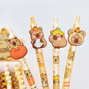 4 pcs/lot 0.5mm Happy Capybara Mechanical Pencil Cute Japanese Pencils For Writing Stationery School Office Supplies Gift