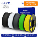 JAYO 5 Rolls 3D PETG / High Speed Matte PETG 3D Filament 1.75mm 30mm/s - 600mm/s Print Range PETG 3D Printer Filament for 3D