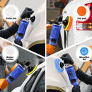 1400W Electric Car Polisher with Handle, Rotaty Buffer, 800-3500 RPM, 6 Variable Speed, 150 and 180mm Polishing Plate