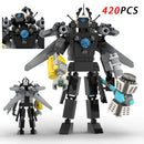 New Skibidi Toileted Action Figures Building Blocks Titan Drill Man Speakerman TVman Model Toys for Kid Xmas Halloween Gift