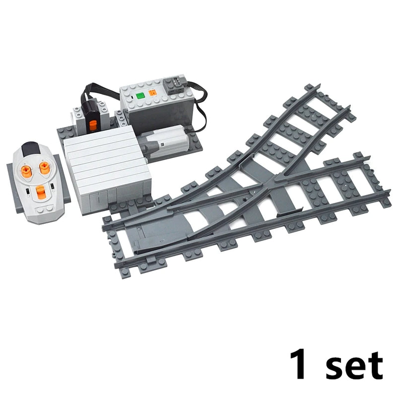 City Trains Train Track Rail Bricks Model  Toy Soft Track& Cruved& Straight for Kids Gift Compatible All Brands Railway Leduo