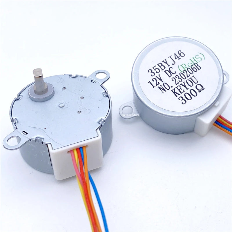 35BYJ46 300 ohm Stepper motor DC 5V 12V 24V Permanent magnet Gear small stepper motor Humidifier repair (10MM shaft)