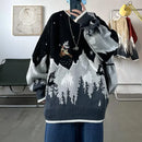 Elk Christmas sweater design restoring ancient ways American high street male qiu dong season and thicken celebrity sweater coat