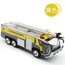 Alloy Car Airport Fire Truck Model Engineering Car Sound And Light Toy Boy Birthday New Year Christmas Gift  B117