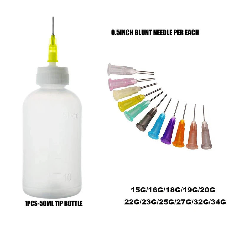 1set tip applicator bottle set science laboratory measuring watering supplement, pets,  students, glue applicator