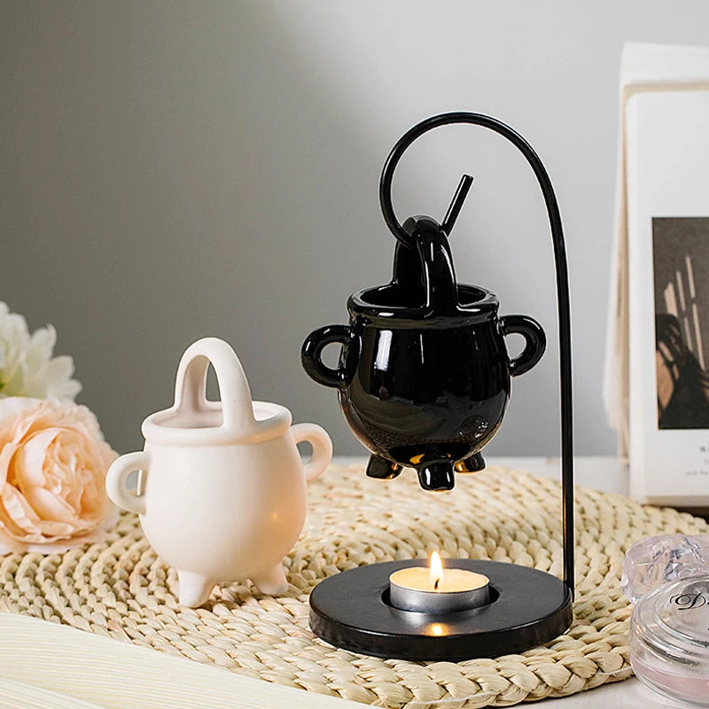 Ceramic Essential Oil Burner Melt Gifts Furnace Warmer Tealight Candles Holder Diffuser For Living Room Housewarming Home Decor