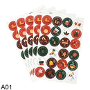 1sheet Merry Christmas Stickers Santa Claus Gifts number Seal Labels Stickers merry Xmas Decor for home new year Labels Navidad