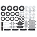 56PCS Moc Technical Wheel Building Blocks Bricks Pin Tyre Axle Connector Car Technology Automobile Parts Set Toy