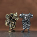 Rat Traveler Brass Knife Beads Animal Mouse EDC DIY Paracord Woven Bracelets Lanyard Pendants Accessories Outdoor Tool Hangings