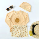 2025 Kids Boy Swimsuits Summer Sun Protection Vacation Beach Pants Long sleeve Tops with Hat Children Surfing Swim Suit 1-7T