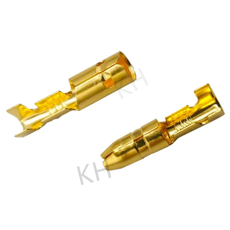 25/50/100sets 4.0 bullet Crimp terminal car electrical wire connector diameter 4mmFemale + Male + Case Cold press terminal