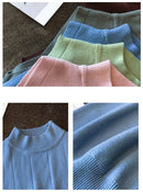 Blouse Women Blusas Mujer De Moda 2023 Verano Sleeveless Knitted Blouse Shirt Women Tops Turtleneck Blouse Women Blouses E405