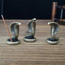 Cobra Small Ornaments Solid Brass Snake Tea Table Antique Small Copper Pieces Copper Carvings Handles Copperware Incense Burner
