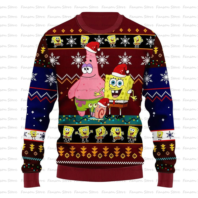 Spongebob Nickelodeon Ugly Christmas Sweater 2025 New Fashion Women Men Pullover Tops Cartoon Anime Couple Hoodie Sweatshirt