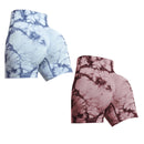2/4Piece Tie Dye Sexy Push Up Shorts Woman Seamless Fitness Summer Athletic Shorts High Waist