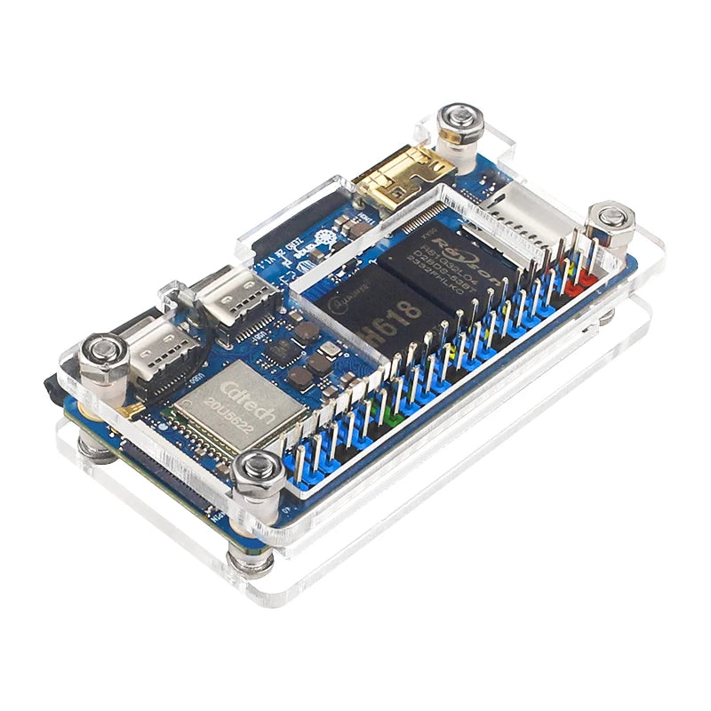 Orange Pi Zero 2 W Acrylic Case Transparent Shell Protective Box Optional Copper Heatsink for Single Board Computer OPi Zero 2W