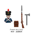 Medieval Napoleonic War French Dragoon British Soldiers Pirates Figures Army Scottish Fuisiler Building Blocks Weapons Brick Toy
