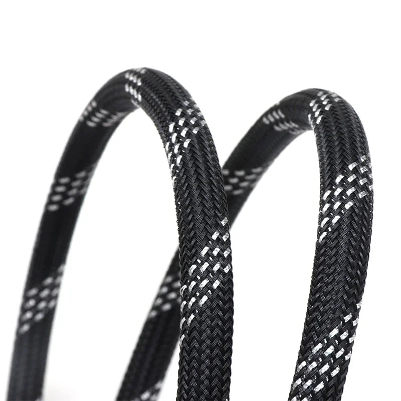 1/5/10M 2 4 6 8 10 12 14 16 20 25 30 40 50 60mm High Density PET Braided Expandable Sleeve Wire Wrap Insulated Protector Sheath