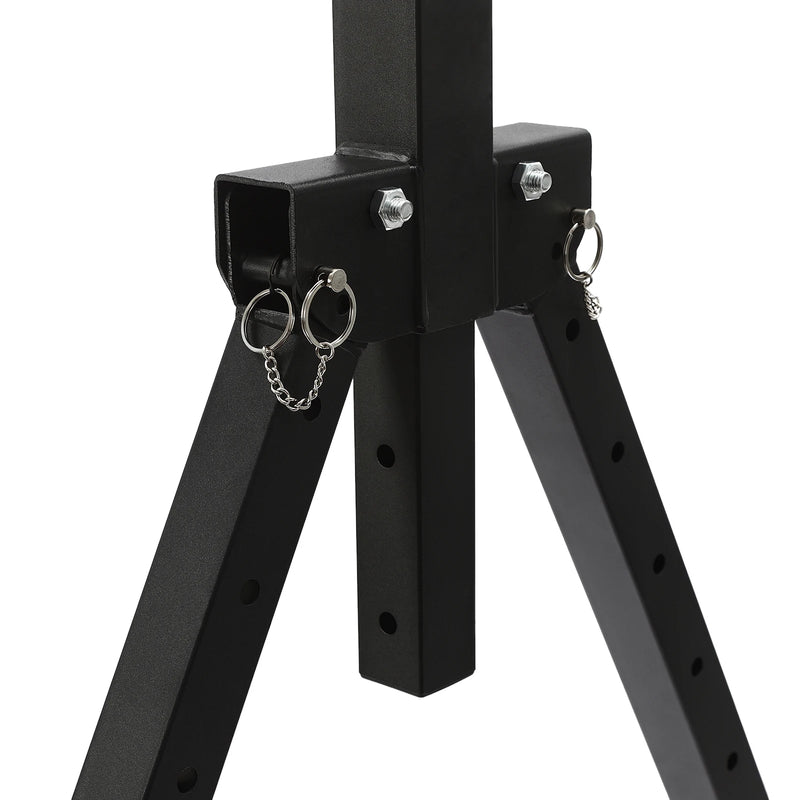 Triangular Pull Up Station 200kg Adjustable Single Bar Carbon Steel Pull Up Bar for Home Gym Strength Training Workout Equipment