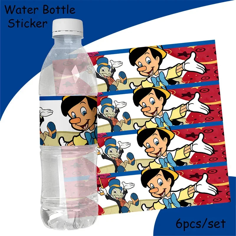 The Adventures of Pinocchio Happy Birthday theme favor party supplies Party Paper  Plate Straw Gift Bag Banner Flag Baby Shower