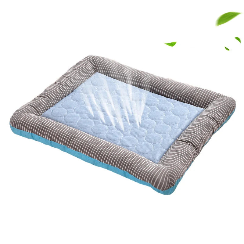 Summer Cooling Pet Cat Bed Cushion Ice Pad Non-slip Dog Sleeping Rectangle Shape Mat for Puppy Dogs Cats Pet Kennel