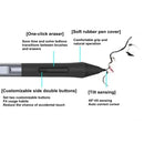 PW100 Digital Pen Battery-free Stylus Pen For HUION H640P H950P H1060P H610PRO V2 H420X Graphics Drawing Tablets Handhold Pen