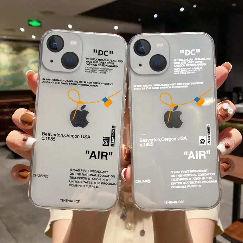 Sneakers Off Sports Shoes AIR Brand Phone Case For iPhone 16 15 14 13 12 11 Pro Max XS X XR 16 Plus Ins White Label Soft Cover