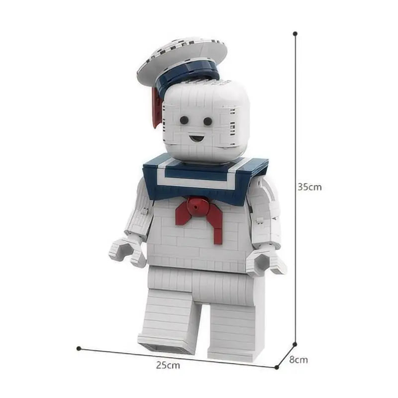 MOC Movie New White Stay Puft Marshmallow Man Building Blocks Set For Ghostbustered Ghost Hunting Team Bricks Toy Children Gift