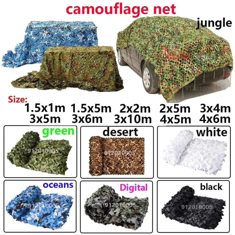 Woodland sunscreen camouflage net suitable for camping military hunting CS shooting rack party supplies decoration