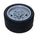 Car Truck Wheels Hub Bricks MOC Technical Tire Wheel Cross Hole Set Motorcycle Tyre & Rim Construction Building Blocks