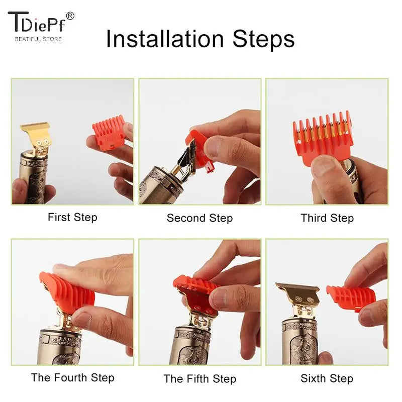 1set For T9 Hair Clipper Guards Guide Combs Trimmer Cutting Guides Styling Tools Attachment Compatible 1.5mm 2mm 3mm 4mm 6mm 9mm