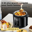 Midea Quick Electric pressure cooker 9-in-1 12 Predefined Programs Instant Stainless Steel Multicooker, Anti-stick Pot, 6L, Black