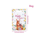 10/25/50pcs Easter Tote Bags with Handles Cartoon Bunny Carrot Design Plastic Gift Bags for Easter Egg Hunt Party Favors Gifts