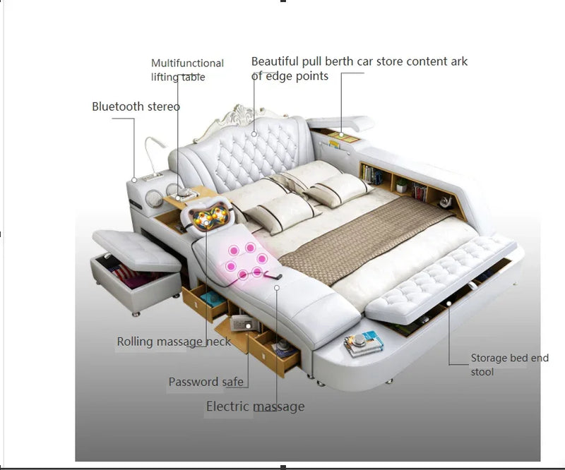 Hot Sales Massage Beds Smart Modern Style Furniture Multi Functional Bedroom Set