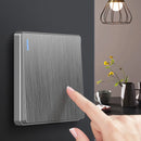 86 Type UK Standard Wall Light Switch 16A Brushed Panel ON OFF Home Power Rocker Push Button Switch 1/2/3/4 Gang 1/2Way