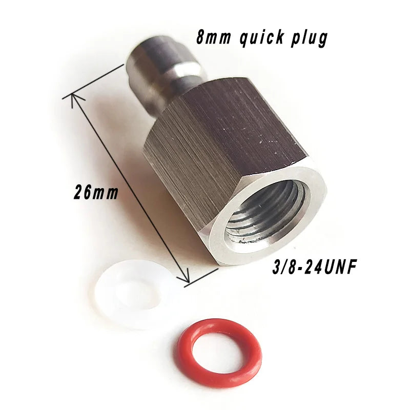 Refillable Co2 Cartridge Fast Charging for 8g 12g 16g Recycle Cylinder Riding Cycling Fill Fitting Disconnect Inflation Adapter