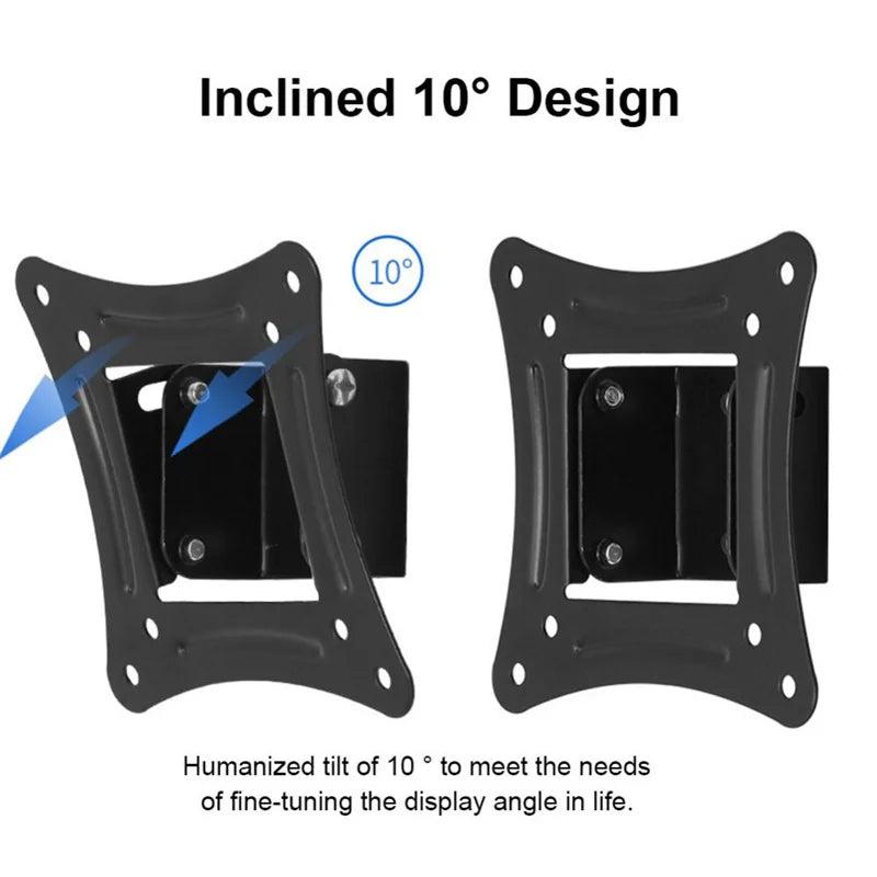 14-26 Inch TV Mount Wall-mounted Tilt Flat Panel Bracket Universal TV Holder LCD LED Monitor Frame VESA Stand for 75/100mm Pitch