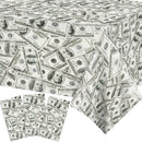 American Dollar Pattern Disposable Tablecloth 100 Dollars Birthday Decoration 130*220cm Camping Mat Table Cover Party Supplies