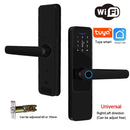 Wifi Smart Door Lock with Handle Keyless Entry Fingerprint Digital Lock Free App Remote Control Door 35-120mm