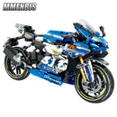 800+Pcs High-tech Classic Motorbike Building Model Blocks City Road Racer Bricks Moto Christmas Gifts Toys for Kid Boys Adult