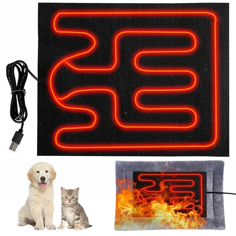 USB Seat Cushion Heater USB Heating Film Warm Folding Heated Sheet Car Seat Mat Cushion Pet Reptile Winter Warm Pads