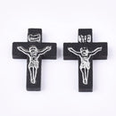 100-200Pcs Wooden Cross Pendants Printed Wood Charms For Easter Jewelry Bracelet Necklace Making Findings Mxied Color