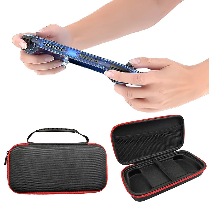 For Anbernic RG556 Retro Handheld Storage Bag EVA Travel Protective Case Scratch-proof Tempered Glass Screen Protector Kit