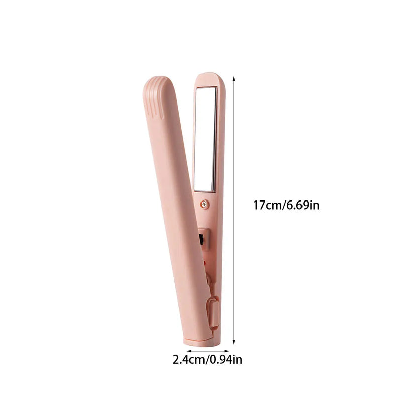 USB Portable Cordless Hair Straightener Curler Easy To All Hair Types USB Rechargeable Curling Iron