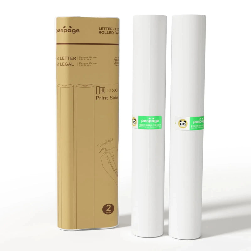 PeriPage Mini A4 Printers Quick Dry and Long Time Storage Continuous Thermal Paper 100 Sheets Folded Thermal Paper Papel