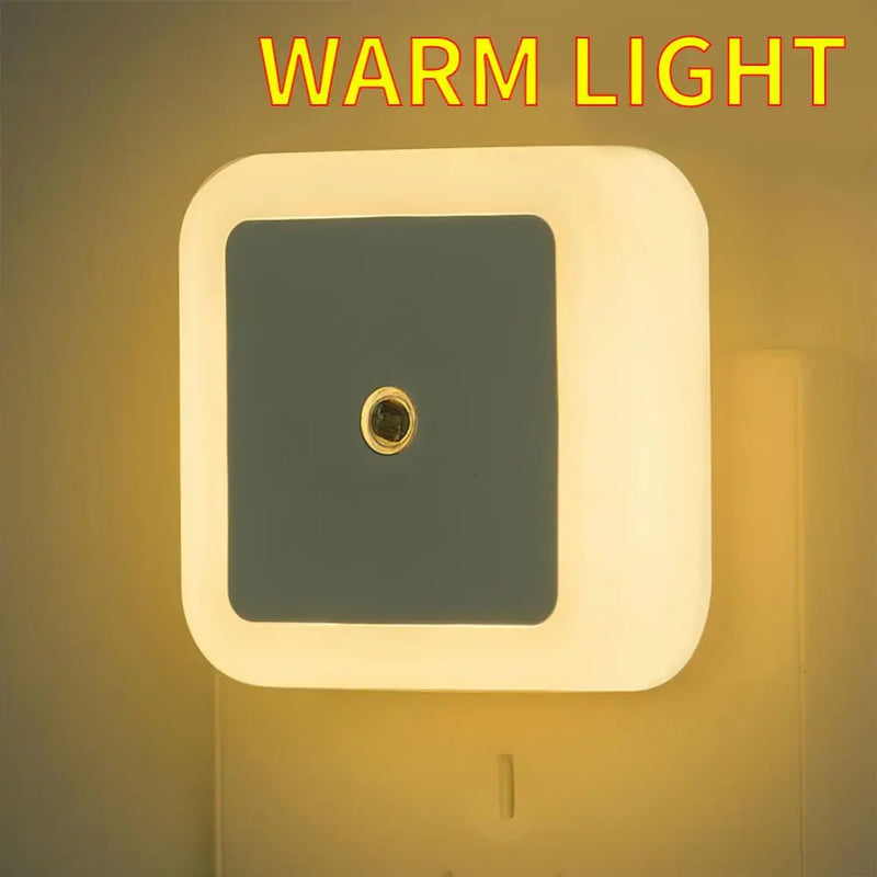 Night Light Mini Light Sensor Control 110-240V EU US UK Plug Nightlight Lamp For Children Kids Living Room Bedroom Lighting