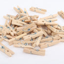50/100/200PCS 2.5CM Clip Wood Photo Album Clamp DIY Picture Mini Clothespin Home Laundry Clothes Pin Wall Hanging Peg