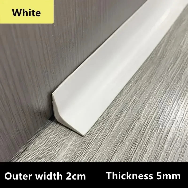 PVC Caulk Internal Corner Skirting Trim Line waterproof tape Ceiling Wall Edge Molding Self-adhesive Decorative Pressure Strip